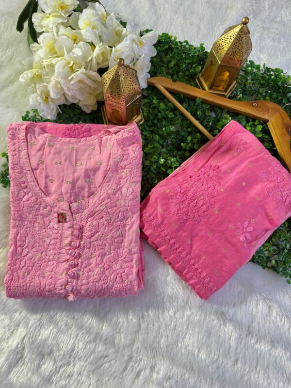 Ombre Dye chanderi teeki set