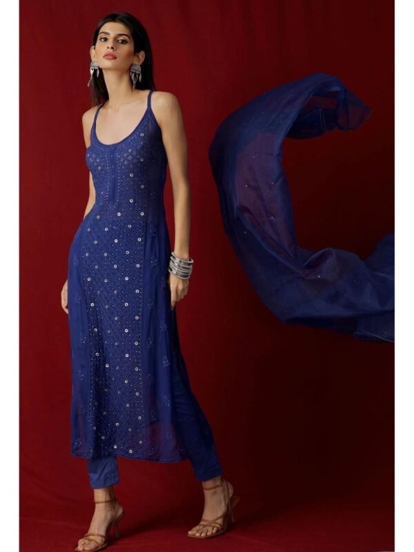 Ring jaal sleeveless kurti