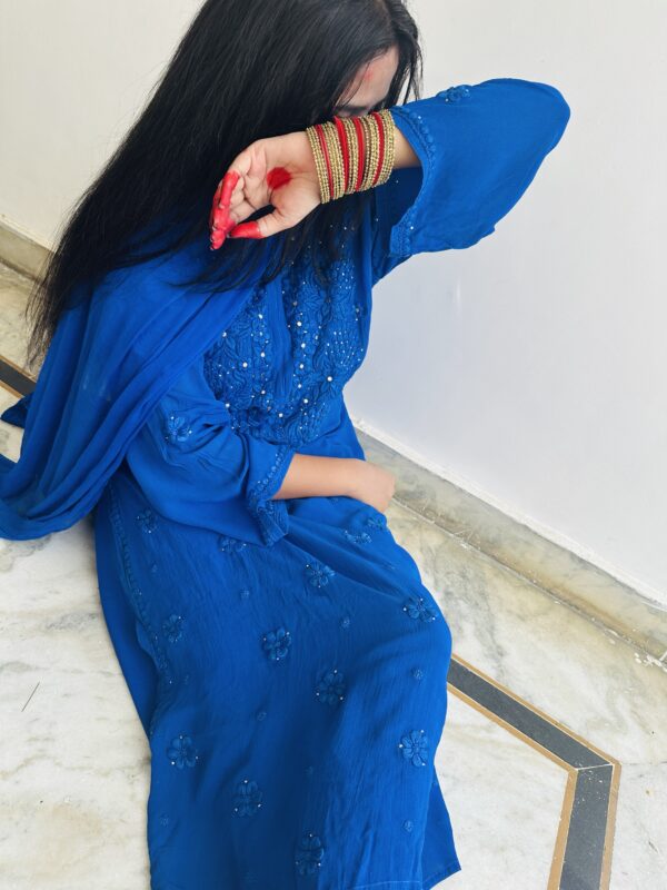 Mersin viscose  chikankari set