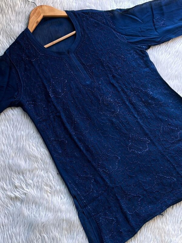 Viscose Resham jaal short Kurti