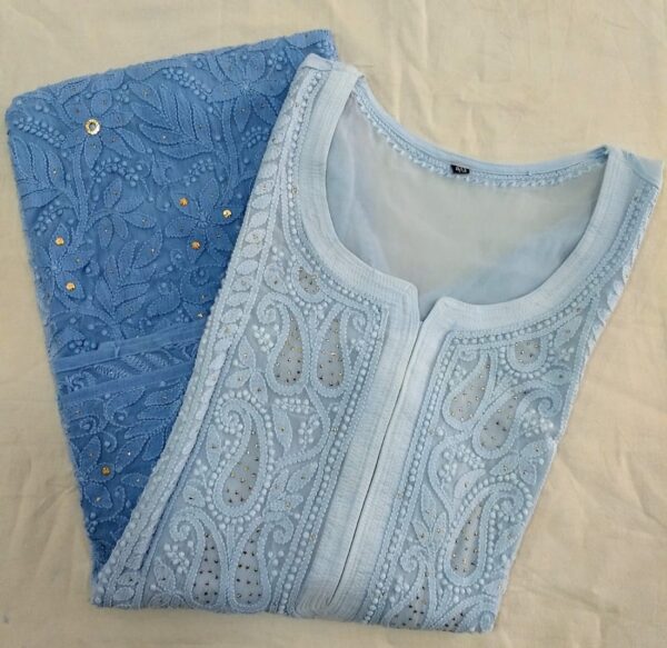 Jaal Georgette Mukaish Chikankari set